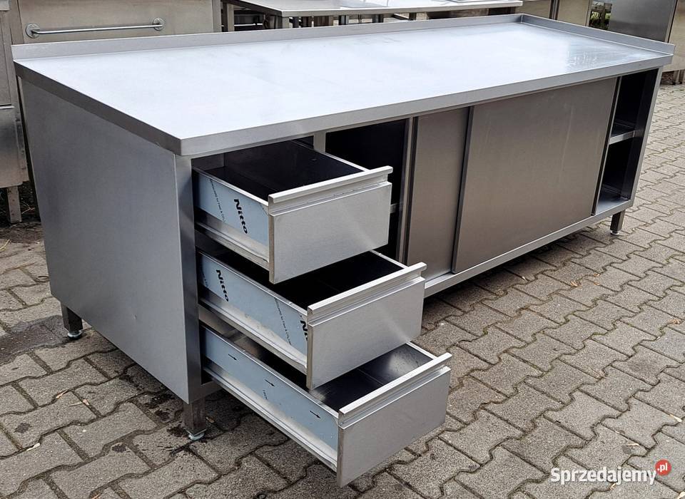 STÓŁ Z SZAFKĄ DRZWI SUWANE 3 SZUFLADY 2308085 Nowe Skalmierzyce