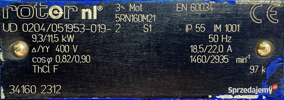silnik elektryczny dwubiegowy 93115kW kujawsko-pomorskie