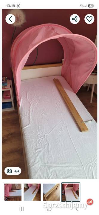 Ikea łóżko dziewczęce SNIGLAR Żukowo