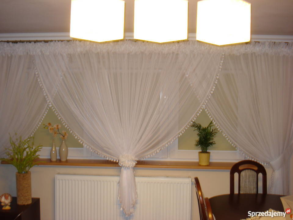 Piekny zestaw firan woal Oleśnica