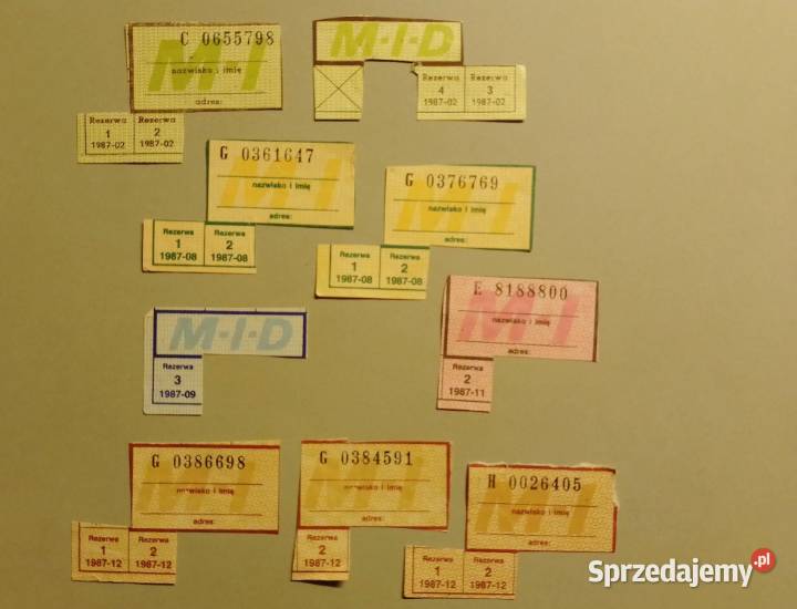 KARTKI żywnościowe PRL zaopatrzenia MI z