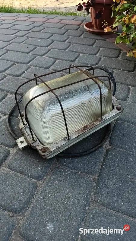 Stara lampa kanałowa OK21 Polam Wilkasy PRL loft Markocin