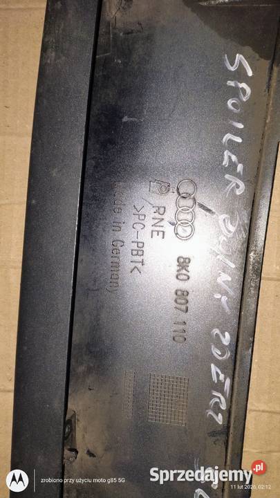 Spojler Dolny zderzaka przód A4 B8 S line Lubin sprzedam