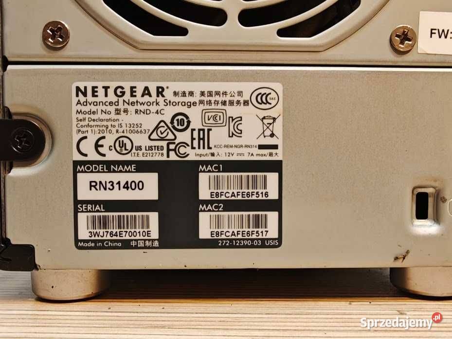 Serwer NAS NETGEAR ReadyNAS 314 RN31400 4 zatoki Góra sprzedam