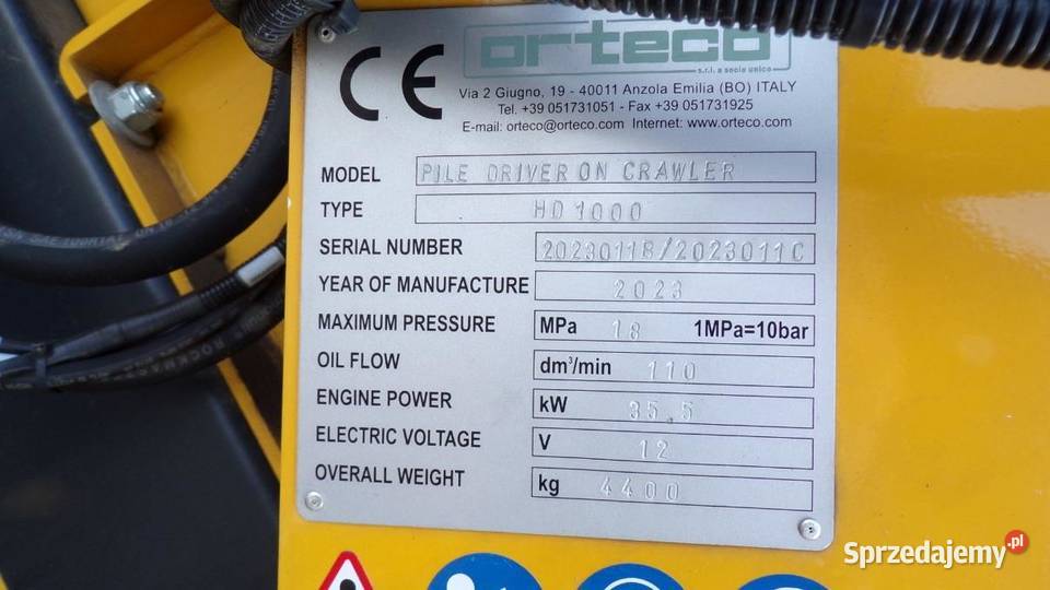 ORTECO HD1000 2023 Warszawa
