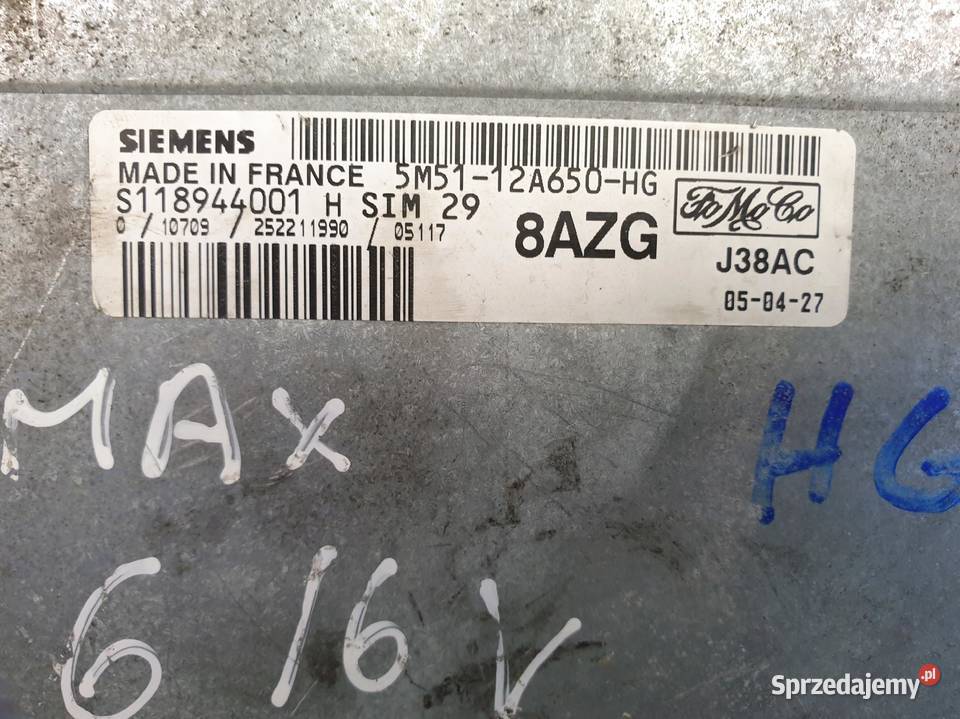 Ford Focus MK2 II 16 16V STEROWNIK SILNIKA Chełm