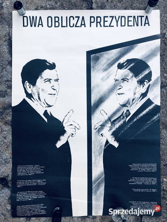 Plakat Dwa oblicza prezydenta sprzedam