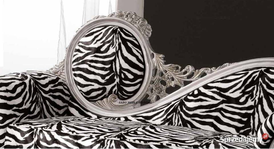Leżanka Barocco zebrafolia srebrna wyprzedaż Przemyśl
