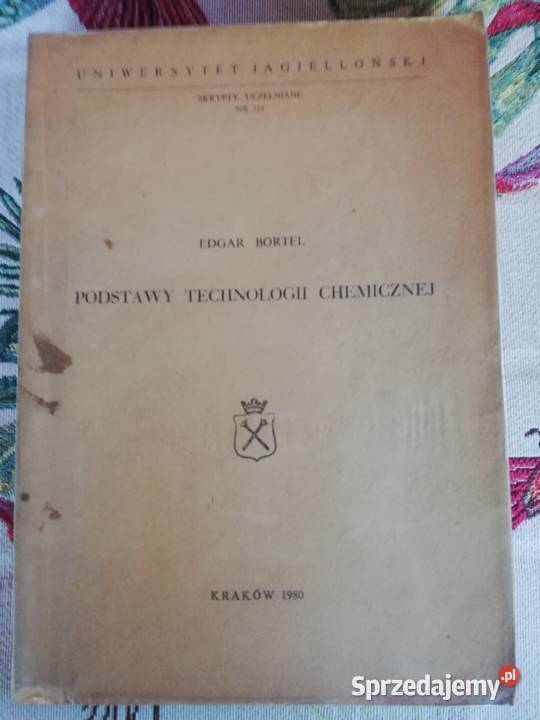 Podstawy Technologii Chemicznej Edgar Bortel UJ miękka małopolskie