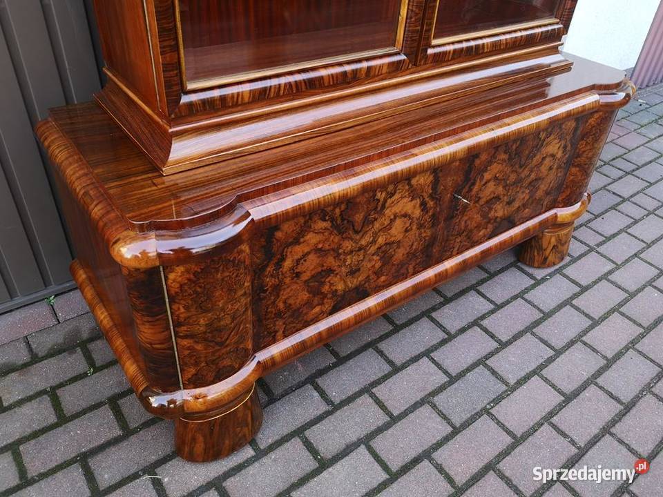 Witryna ARTDECO Politura Orzech Stara Antyk wielkopolskie