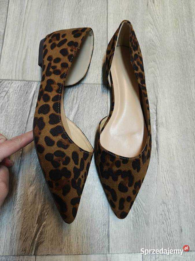 43 Panterkowe baleriny wieczorowe NOWE Balerinki Kraków sprzedam
