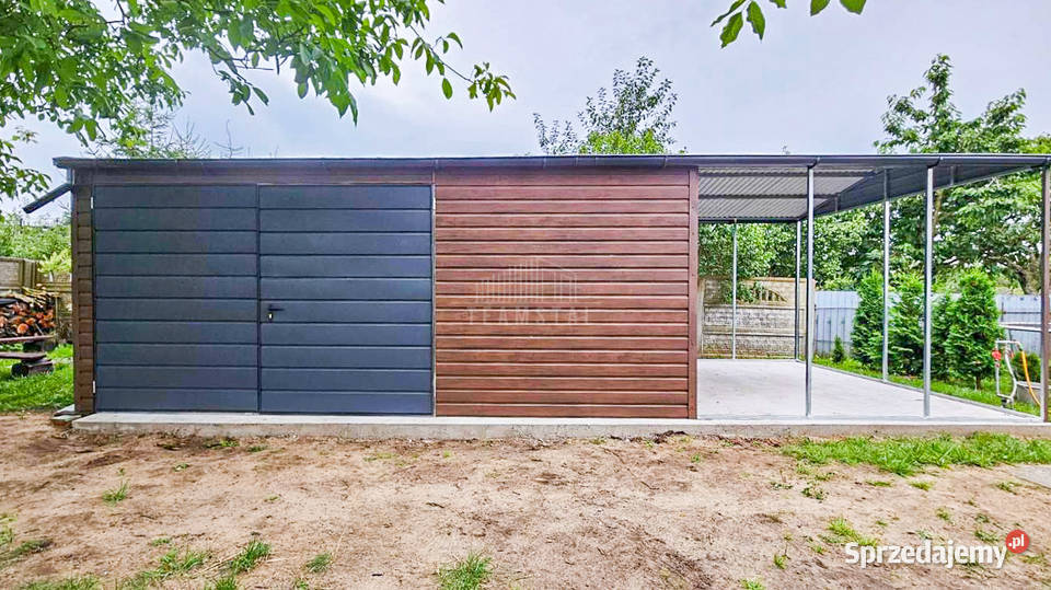 Garaż Blaszany 6x4 wiata 3x4 Brama dwuskrzydłowa Koszalin