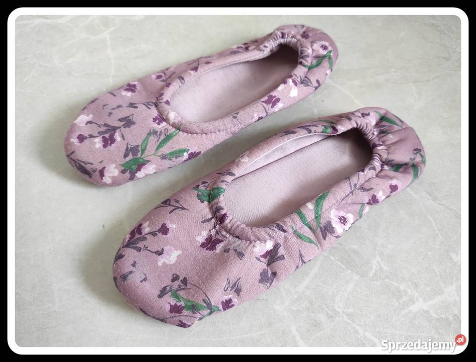 Kapcie damskie 37 bambosze wkładane 24 24cm mazowieckie