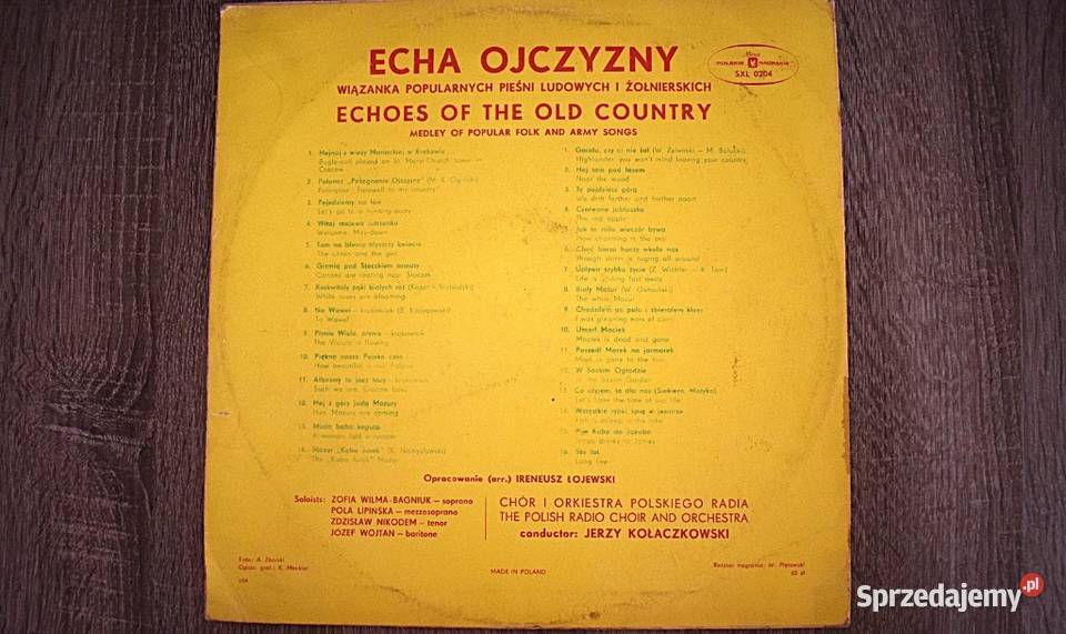 Echa Ojczyzny Wiązanka popularnych pieśni Chełmno