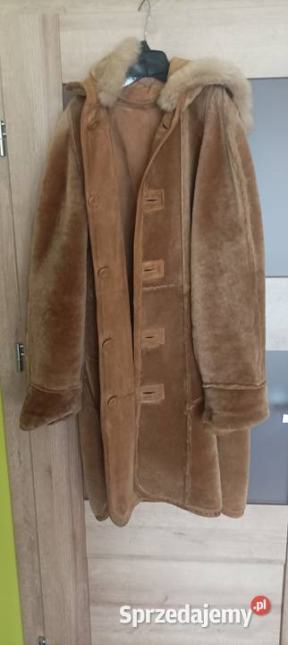 Kożuch damski z kapturem rozmiar M stan skóra Skóra naturalna  Bydgoszcz