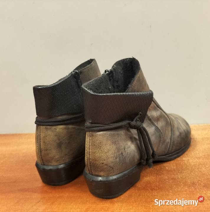 Buty Botki Damskie Rieker ocieplane 40 Kozaki