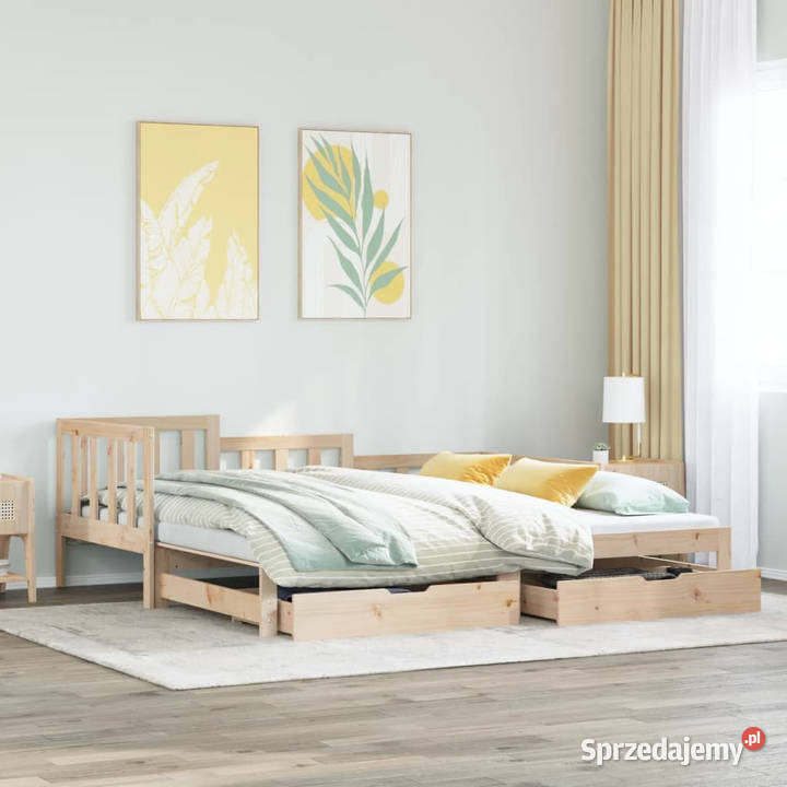 Sofa rozsuwana z szufladami bez materaca 80x200 Łóżka Warszawa