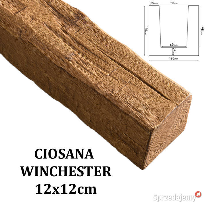 Belka Rustykalna Ciosana 12x12 WINCHESTER Gdów