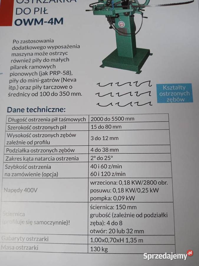 Profesjonalnie ostrzenie pił taśmowych Piaski