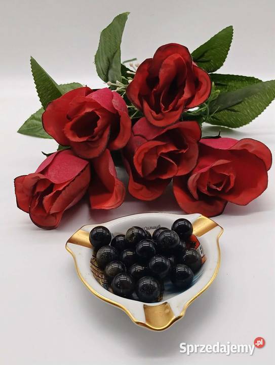 Magiczny kamień Czarny Obsydian kula 14mm 10 Olsztyn