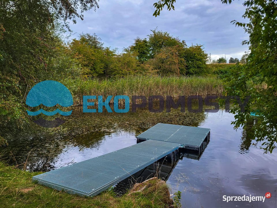 Pomost pływający 9mb 18mkw z kratą stalową z Sporty wodne Moryń sprzedam