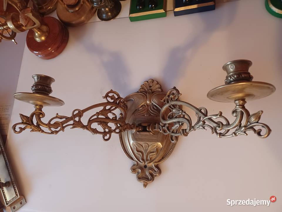 Pianino Świecznik do pianina Mosiądz Kolekcja wielkopolskie Poznań