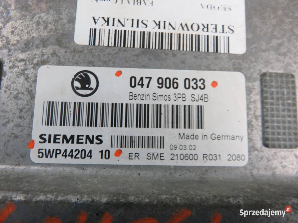 STEROWNIK SKODA FABIA I 14 047906033 5WP4420410 Części samochodowe