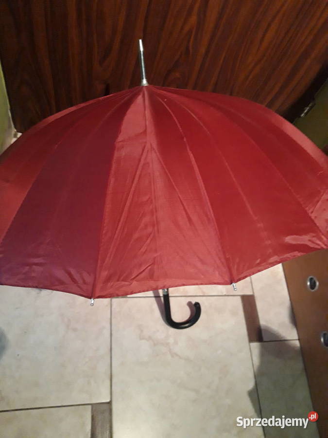 parasol długi z 16drutami kolor bordowy Warszawa