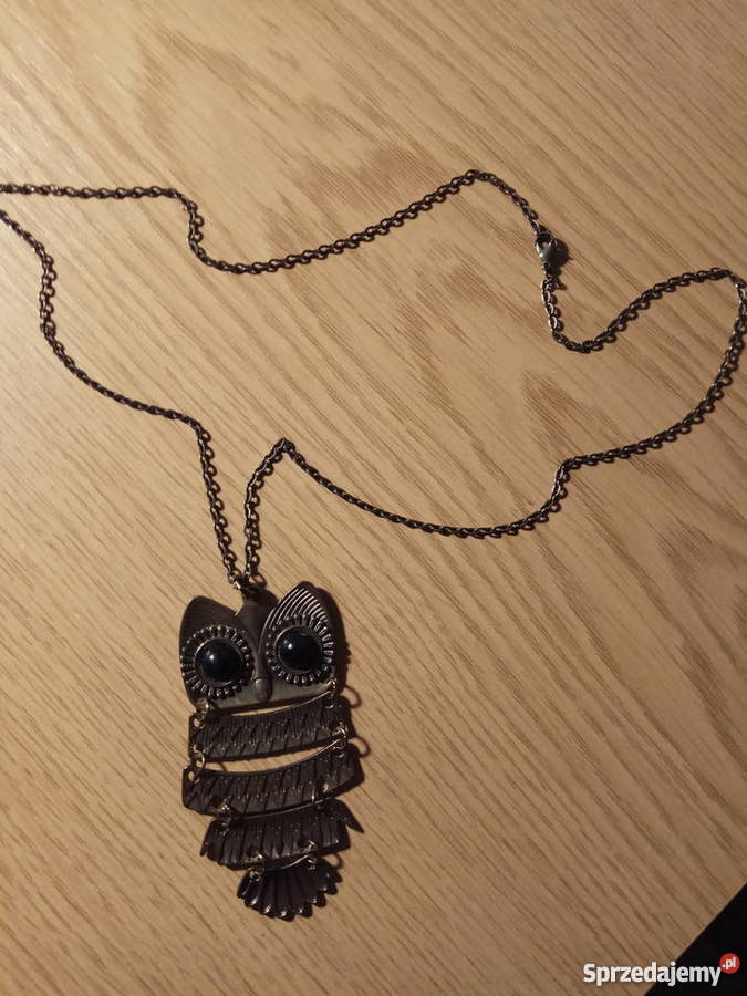 Naszyjnik wisior z łańcuszkiem sowa stare złoto Pozostałe