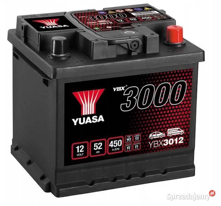 Akumulator Yuasa Standard 12V 52Ah 450A Prawy