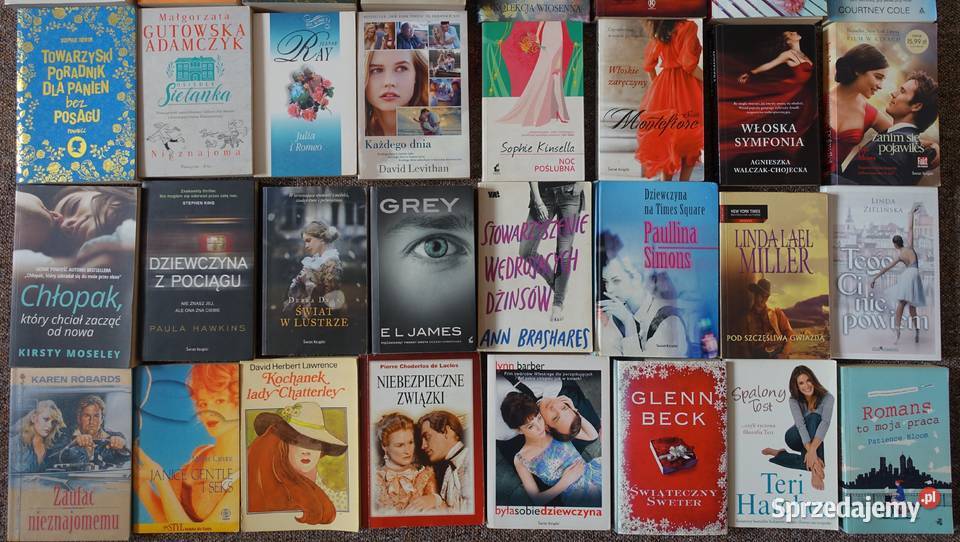 Zestaw 48 książek pań proza romans erotyka Kultura i Rozrywka warmińsko-mazurskie Kętrzyn