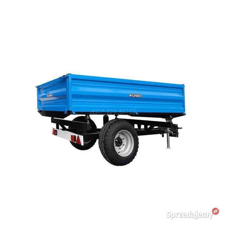 Przyczepa rolnicza jednoosiowa 2T z kiprem Tajęcina