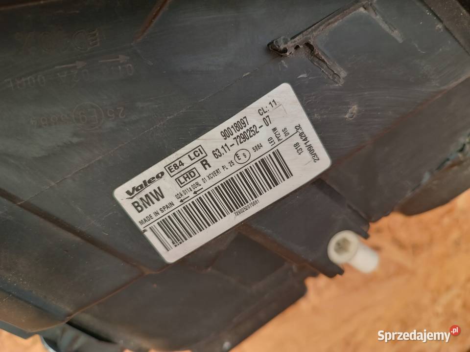 LAMPA PRAWY PRZÓD EU 7290252 BMW X1 E84 2012 Nowy Tomyśl