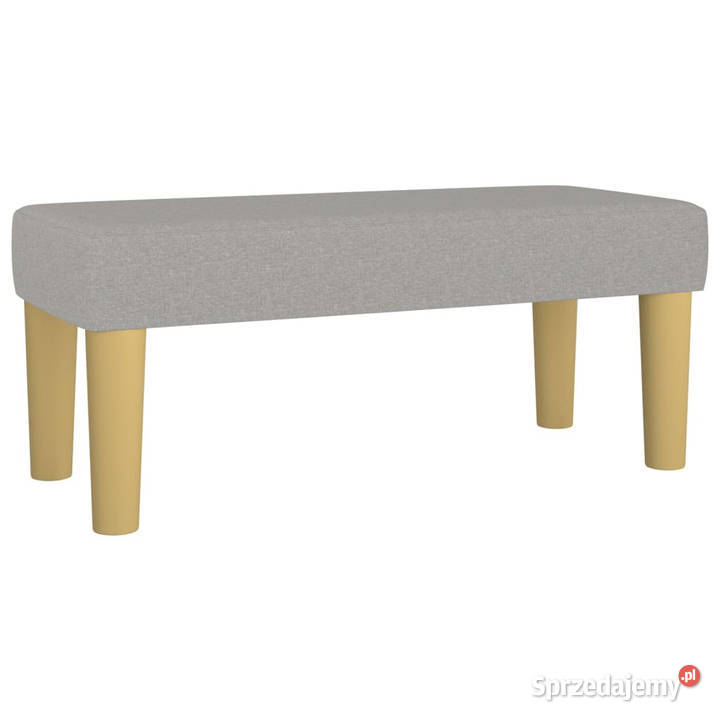 Łóżko kontynentalne z materacem jasnoszare 128cm