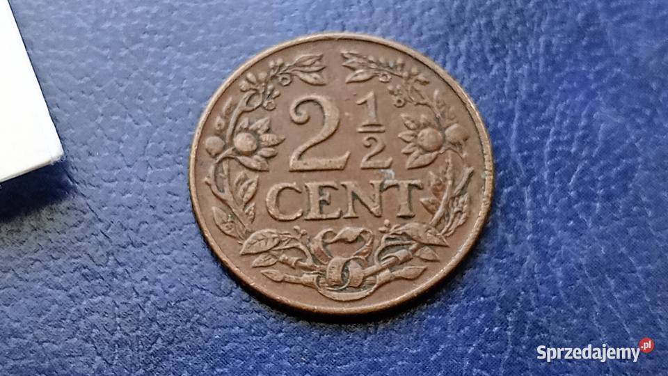 Stare monety 2 12 cent 1944 Curacao Lesko