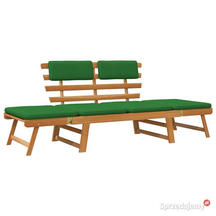 vidaXL Ławka ogrodowa z poduszkami 2w1 190