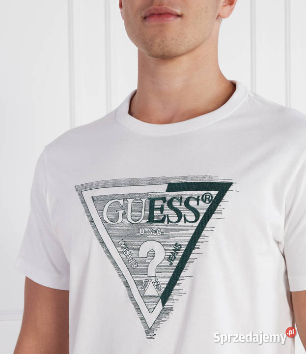 Tshirt męski Guess Regular Fit duże logo rozmiar Odzież codzienna Białystok