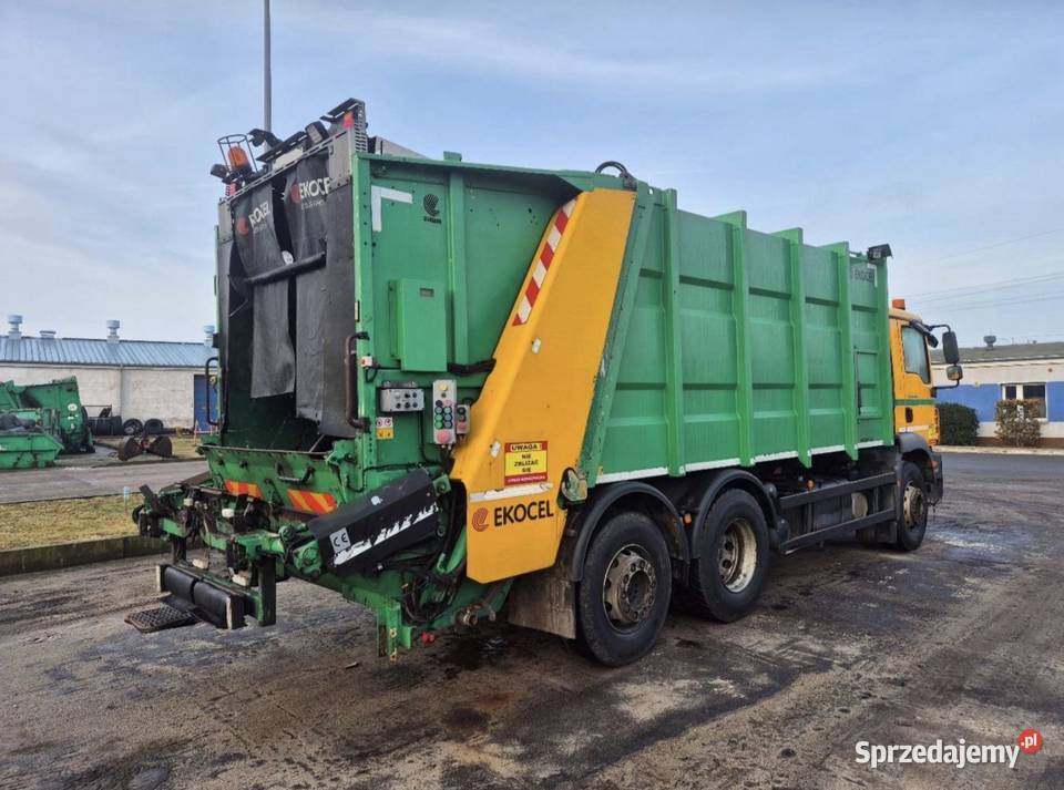 MAN TGM 26290 śmieciarka podwozie 6x2 Ekocel XLS Śmieciarki sprzedam