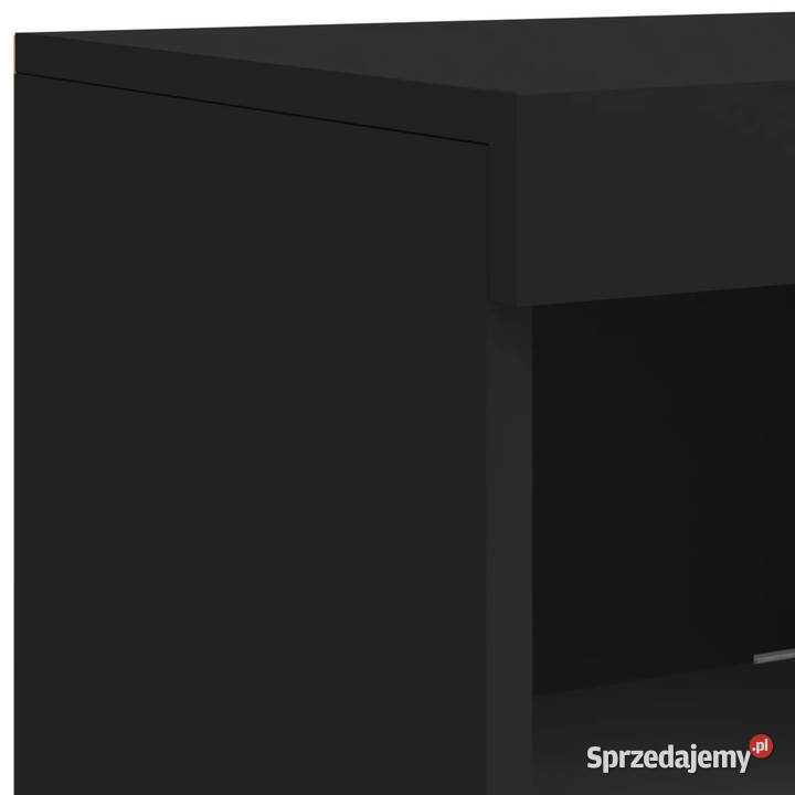 Szafka z oświetleniem LED czarna 1815x37x100