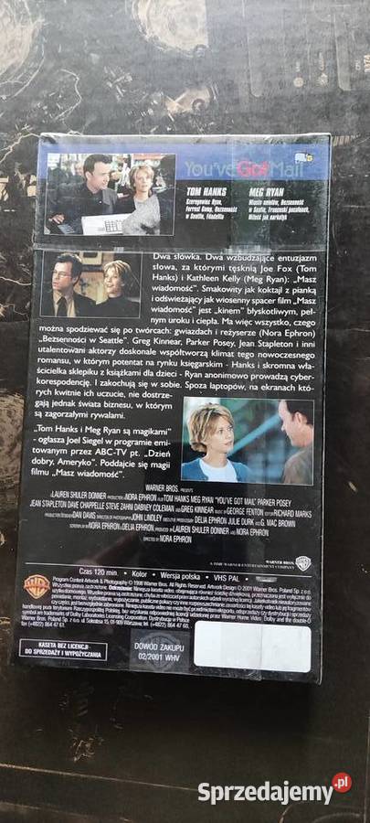 Unikat VHSMasz wiadomość Tom Hanks Meg Ryan Gliwice sprzedam