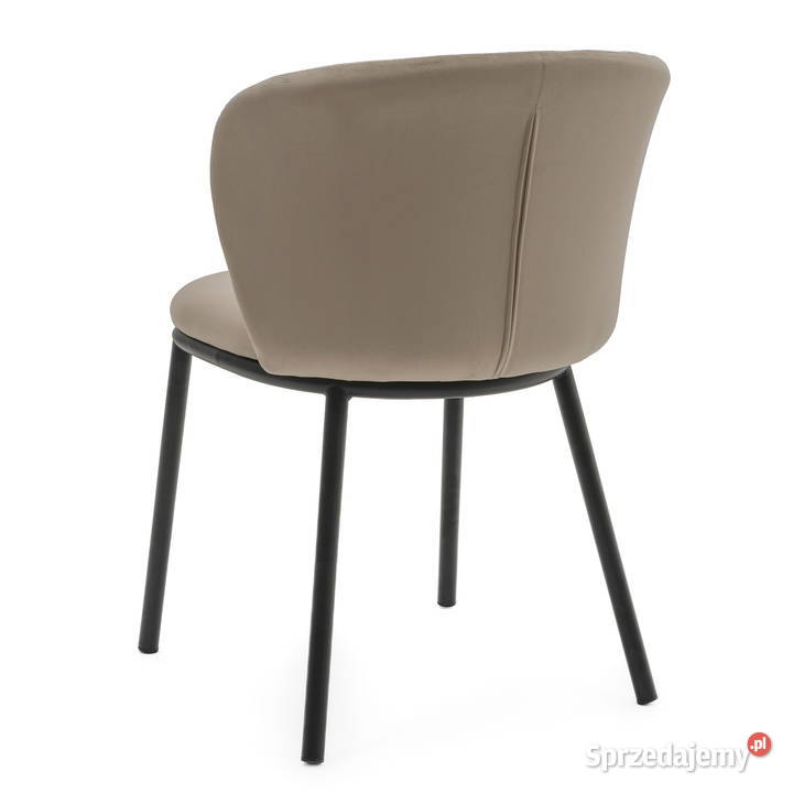 Ciemnobeżowe Krzesło Tapicerowane Bari Wysyłka 57cm