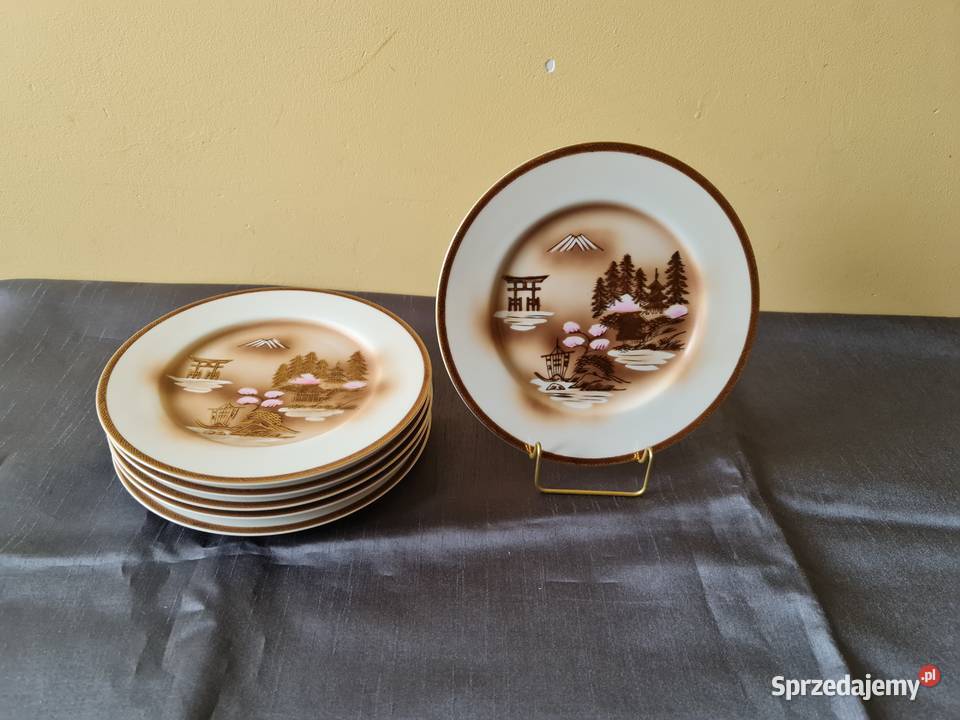 Japońska porcelana KUTANI talerze Warszawa