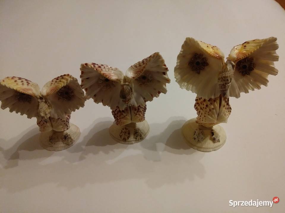 figurki z muszelek sowy Łódź