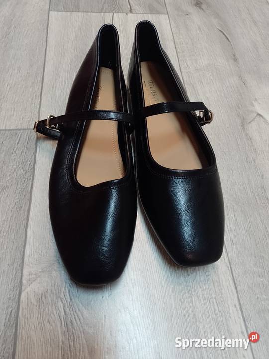 4243 Czarne baleriny wieczorowe z zapięciem NOWE inna Kraków