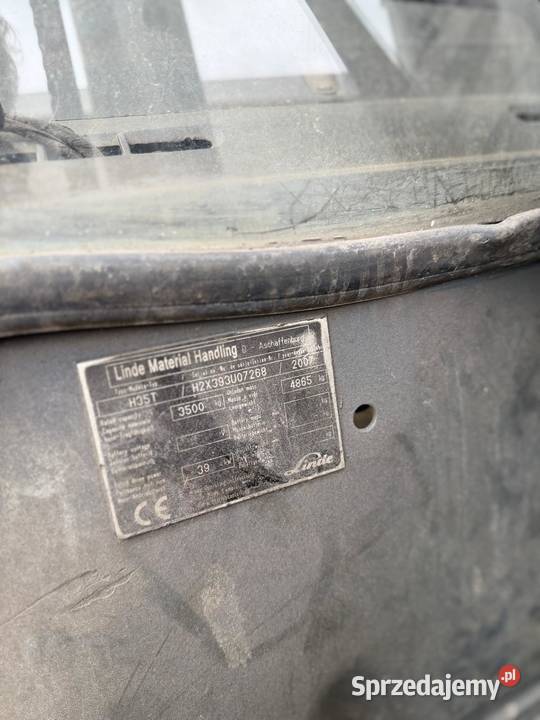 WÓZEK WIDŁOWY LINDE H35T 2007 małopolskie Trzebunia sprzedam