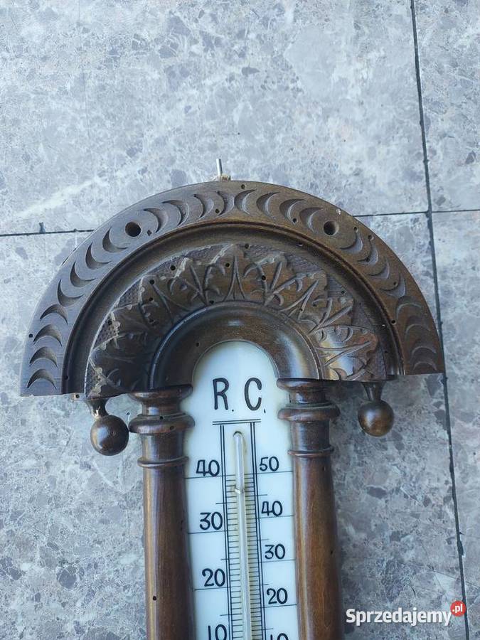 8 Stary secesyjny barometr ścienny termometr do Antyki, Sztuka, Kolekcje Tczew