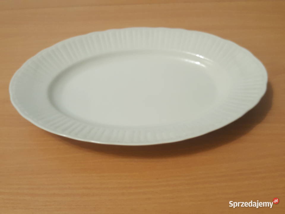 PÓŁMISEK owalny duży biały porcelana Włocławek z Złotniki