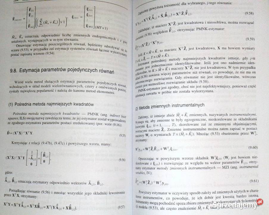 Ekonometria Metody i ich zastosowanie Aleksander Rok wydania 2009 Chełm