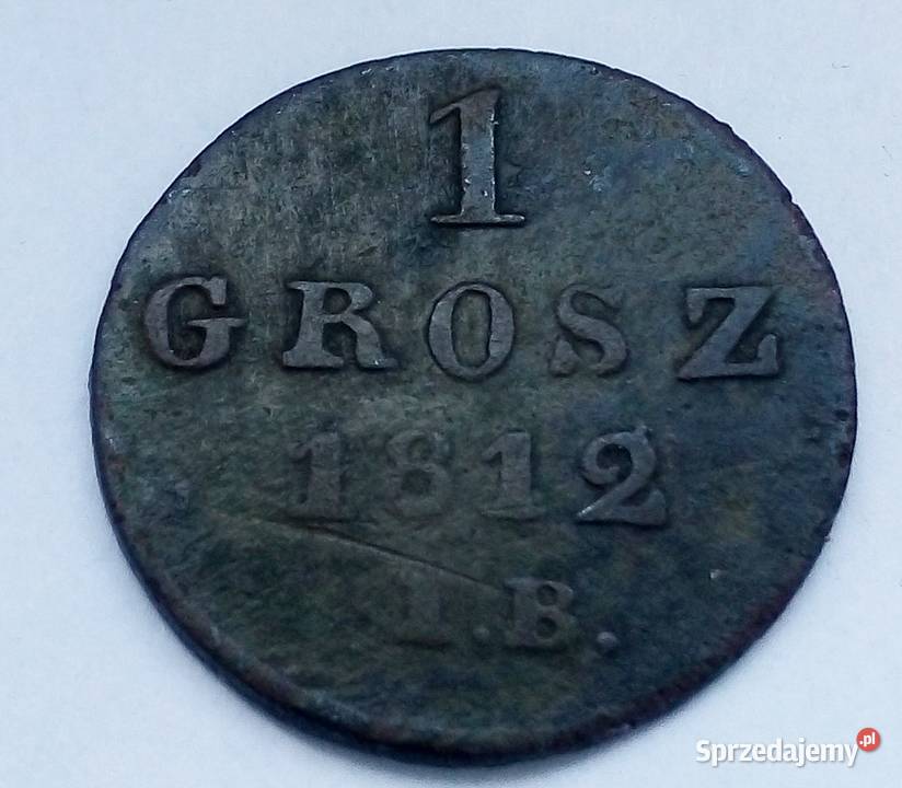 KSIĘSTWO WARSZAWSKIE 1 GROSZ 1812 r IB sprzedam