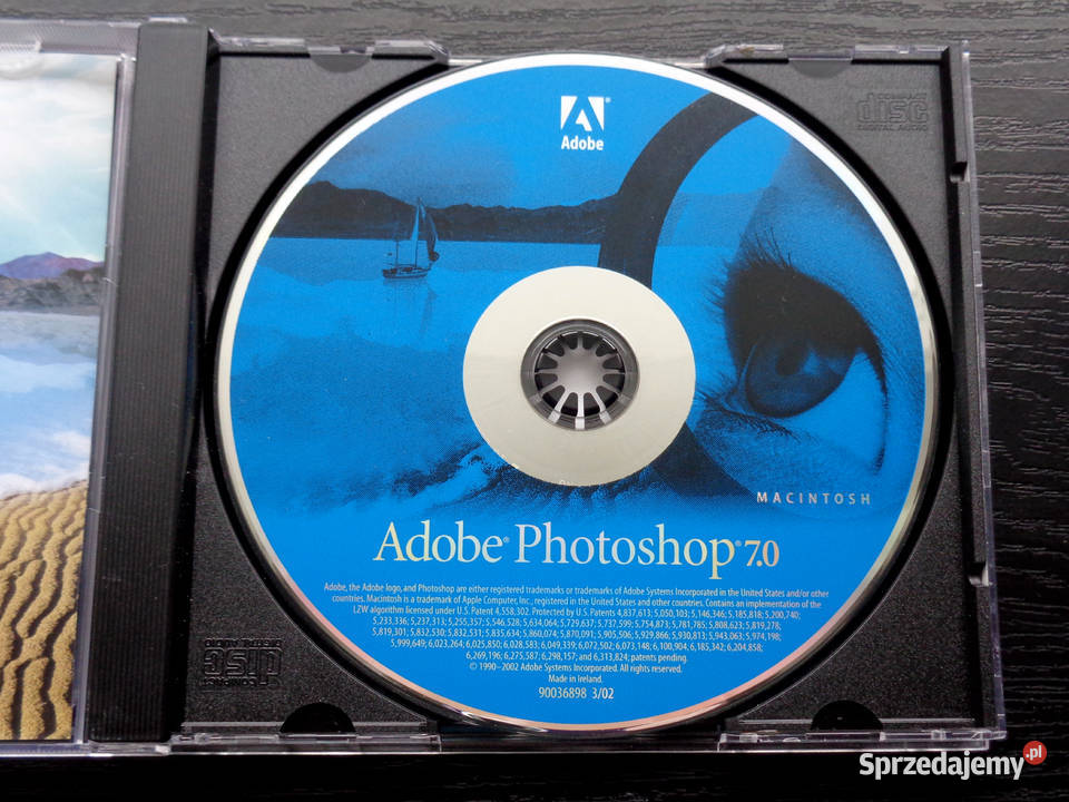 Płyta Adobe Photoshop 70 Mac z numerem seryjnym